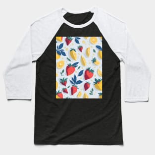 lemon and strawberry pattern Baseball T-Shirt